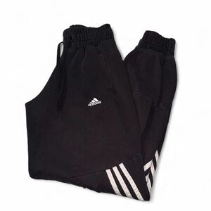 Adidas Black Sweatpants with White Accents